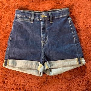 BDG high rise cuffed denim shorts
